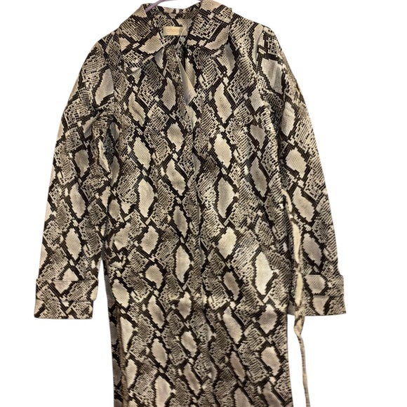 Choosy Snake Print Faux Leather Trench Jacket NWT - Picture 2 of 10